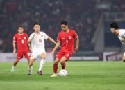Marcelino Ferdinand bekerja keras di lini tengah Timnas Indonesia saat menghadapi Vietnam di SUGBK Senayan Jakarta