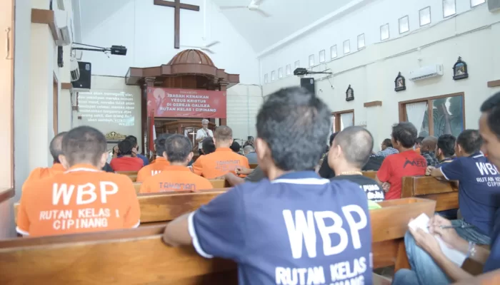 Peringatan Kenaikan Yesus Kristus di Rutan Kelas I Cipinang