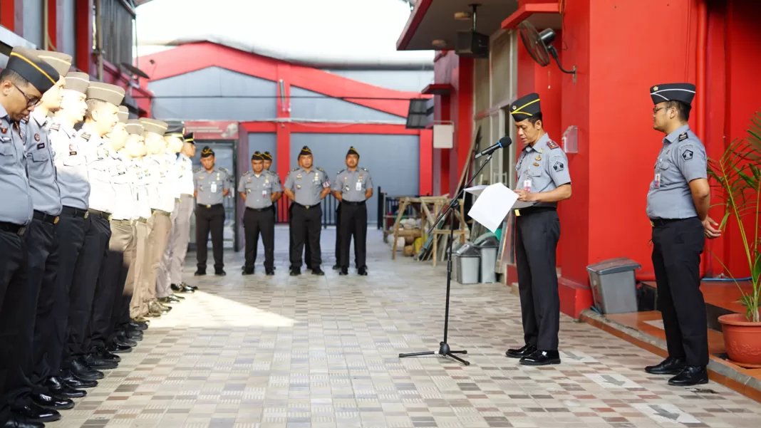 Apel pagi Rumah Tahanan Negara (Rutan) Kelas I Cipinang