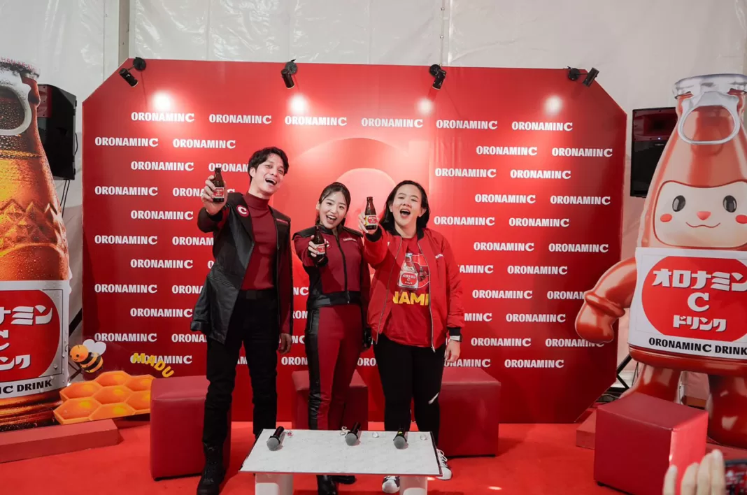 Dikta, Haruka Nakagawa, dan Anastasia Erika merayakan peluncuran NAMI 