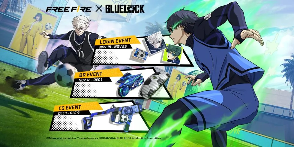 Kolaborasi Free Fire dan BLUE LOCK Hadirkan Bundle Bertema Isagi Yoichi dan Nagi Seishiro 1 FF x Blue Lock Event Timeline1
