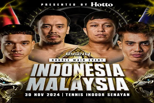 Byon Combat 4: Pertarungan Indonesia vs Malaysia Hadir dengan Konsep Lebih Besar 1 Pertarungan antara influencer Tanah Air, Fadli Faisal, melawan debutan Malaysia, Aisar Khaled, paling dinantikan di Byon Combat Showbiz Vol.4.