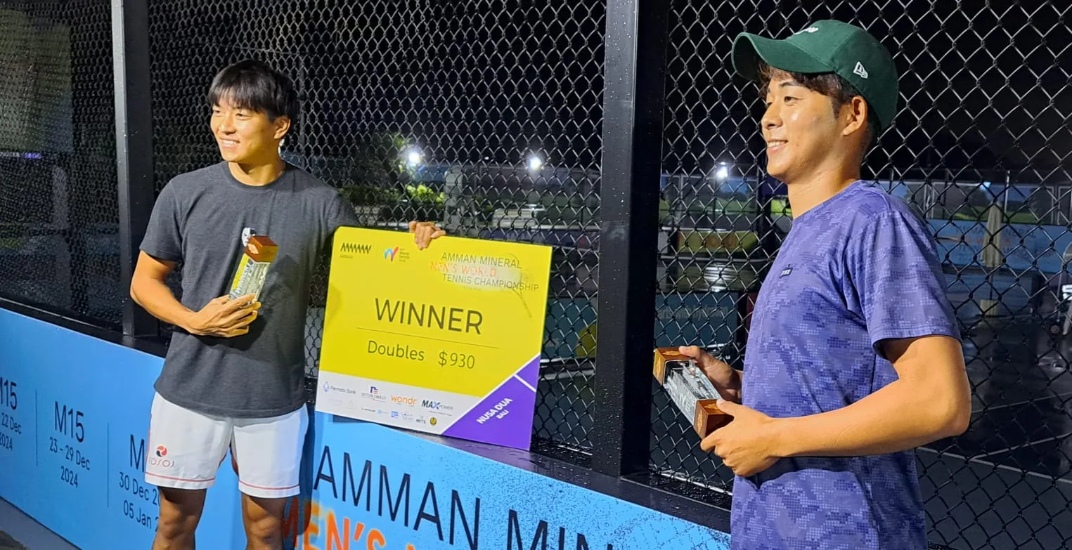 Hayato Matsuoka Juarai Tunggal Putra di Amman Mineral Men's World Tennis Championship 2024 Seri Kedua 1 YUSUKE KURUHARA/SHUNSUKE NAKAGAWA JUARA GANDA PUTRA