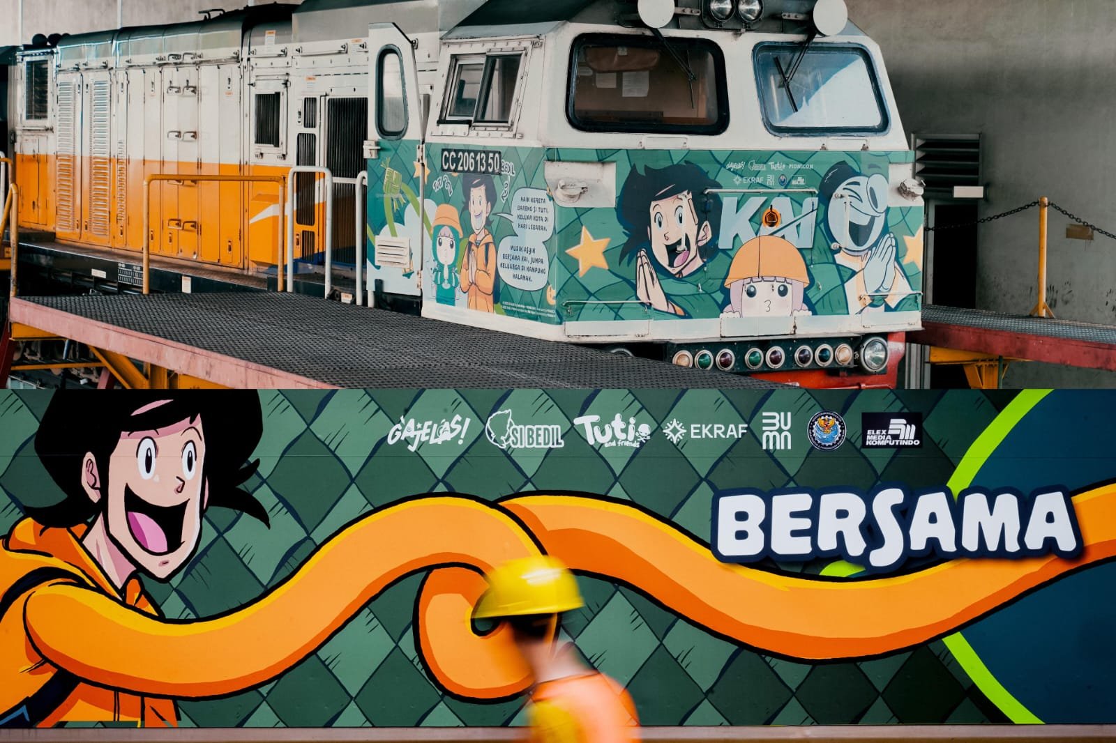 Menteri Ekonomi Kreatif Dan Direktur Utama PT Kereta Api Indonesia Luncurkan Branding Tematik Karakter Komik Lokal Pada Stasiun dan Gerbong Kereta 2 pul 254