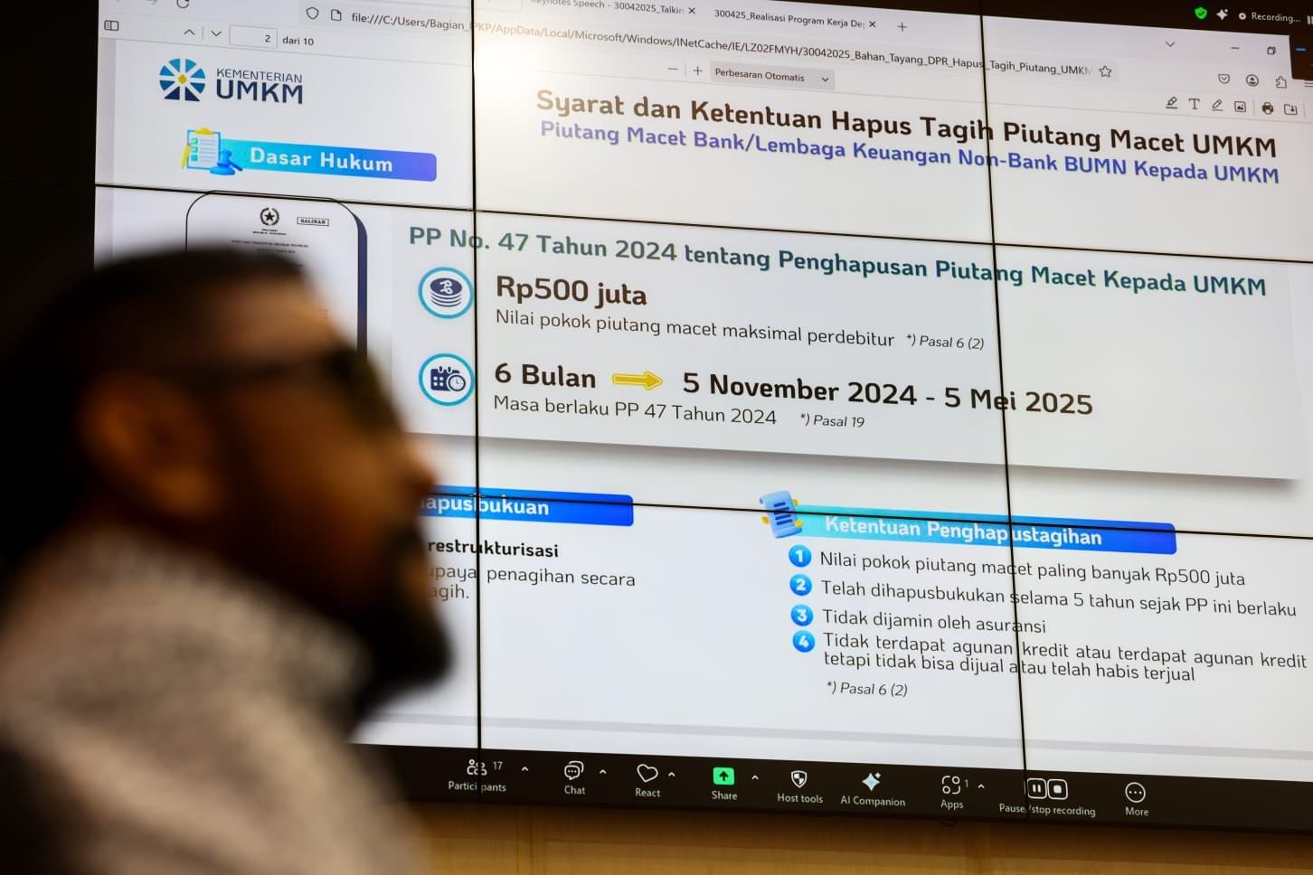 Menteri Maman Paparkan Capaian dan Tantangan Penghapusan Piutang Macet UMKM 2 pul 6