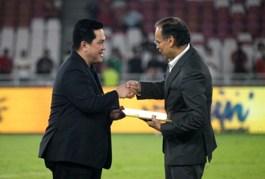 Ketua Umum PSSI Erick Thohir menyampaikan apresiasi atas kepercayaan FIFA kepada Indonesia sebagai tuan rumah FIFA Series 2026. (Foto: AGF).