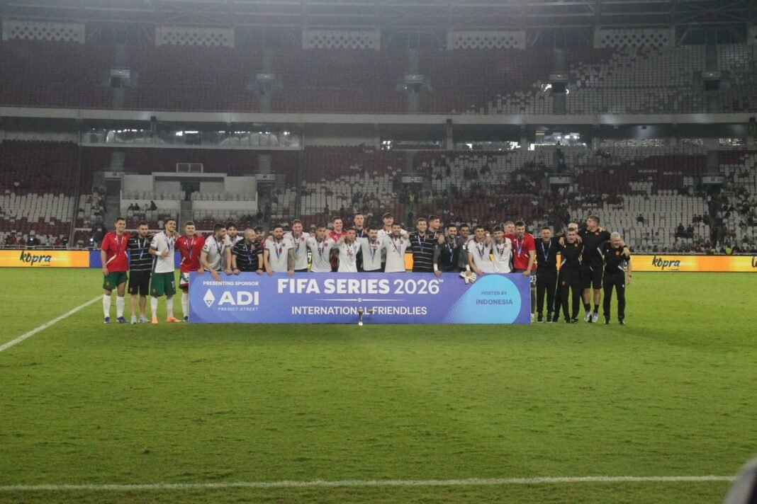 Timnas Bulgaria sukses menjuarai FIFA Series 2026 setelah mengalahkan Timnas Indonesia dengan skor tipis 1-0 pada partai final yang berlangsung di Stadion Utama Gelora Bung Karno (SUGBK), Senayan, Jakarta Pusat, Senin (30/3/2026). (Foto: AGF).
