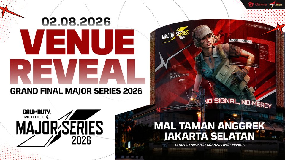 Grand Finals CODM Major Series 2026 Kembali Digelar di Taman Anggrek, Tiga Tim Berebut Tiket ke Kejuaraan Dunia 1 Grand Finals CODM Major Series 2026 Venue