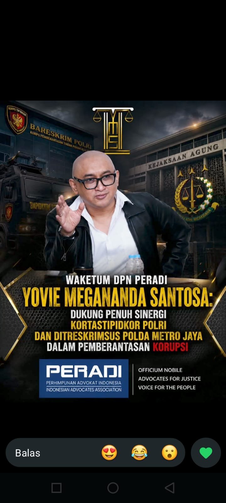 Yovie Megananda Santosa Dukung Sinergi Kortastipidkor Polri dan Ditreskrimsus Polda Metro Jaya Berantas Korupsi 1 WhatsApp Image 2026 07 10 at 09.08.53