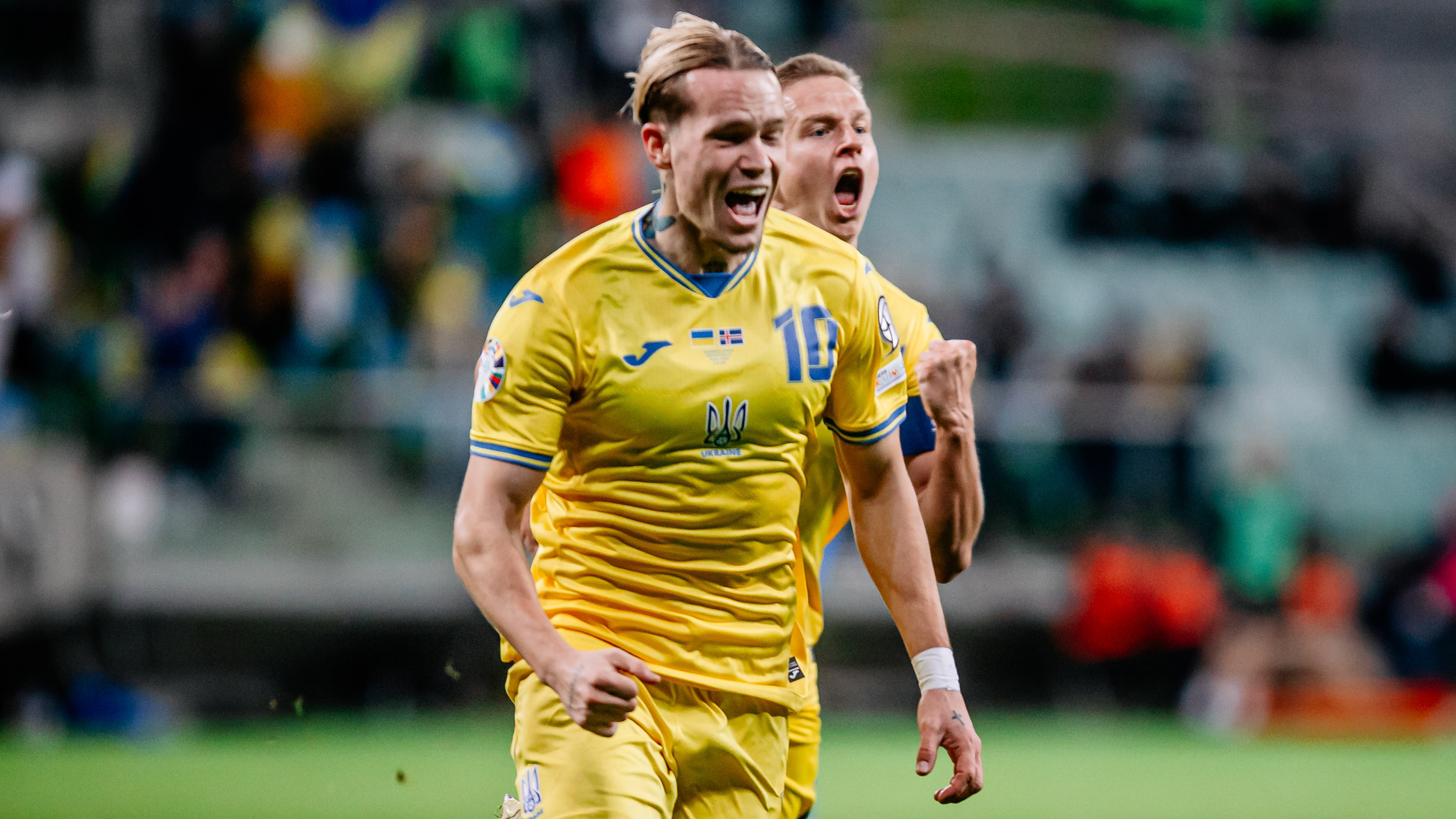 mykhailo mudryk ukraine celebrates scoring 889804797