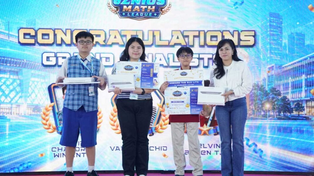 Tiga peserta Regional Offline Qualification The Genius Math League (TGML) 2026 Cikarang